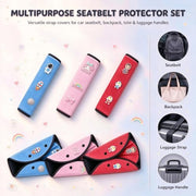 UQIANPLS Seat Belt Cover Pad, Neck & Abdomen Cushion,Blue | Soft and Breathable Straps Cover Support Suitable for Every Passenger
