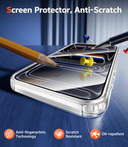 FNTCASE Magnetic for iPhone 18 Pro Max Case/17 Pro Max Case, Clear | Screen Protector, Military Grade Drop Protection, Slim Magnetic Phone Cases, Shockproof Bumper, Transparent Cell Cover