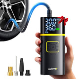 AUXITO 150PSI Tire Inflator Portable Air Compressor, 5X Faster Air Pump | 40L/min Tire Inflator for Car Tires, Bikes and Motorcycles, Auto Shut-off, Digital Display Pressure Gauge, LED Light