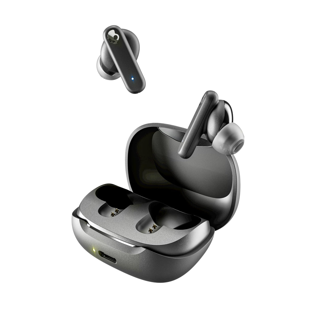 Skullcandy Smokin’ Buds Wireless Noise Isolating Earbuds - True Black | In-Ear Fit, Bluetooth, 20 Hours Battery, IPX4 Sweat and Water Resistant, Microphone for iPhone Android, Commuting, Studying