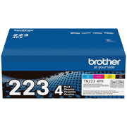 Brother Genuine TN223 4PK, Standard-Yield Toner Cartridge, Four Pack | Includes black, cyan, magenta, yellow cartridges for HL-L3210CW, MFC-L3710CW, MFC-L3770CDW printers
