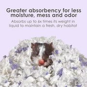Kaytee Clean & Cozy Lavender Paper Bedding for Guinea Pigs, 49.2 Liters | Fresher habitats with rabbit bedding. Hamster bedding for small pets. 99% dust-free, absorbs 6x, lavender bedding