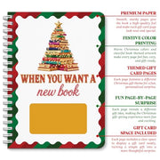 Christmas Gift Card Book for Teen, Adults, Kids, Christmas Gift for Women | Included 20 Pages, 7"x 5", Spiral Bound, 20 Double Sided Sticky Dots