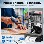 Labeer Bluetooth Thermal Shipping Label Printer, Wireless 4x6 Label Printer | For Small Business, Home, Office, Online Sellers, Warehouse & Shipping, Compatible with iPhone, Android, Windows & Mac
