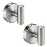 disbam Waterproof No-Drilling Suction Cup Shower Hooks, Brushed Nickel | Strong Vacuum Hold | No Wall Damage | Durable 304 Stainless Steel | Perfect for Bathroom Towel, Robe & Shower Mirror