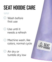 Seat Hoodie Microfiber Seat Hoodie Hooded Towel Seat Cover (Black) | Keep Your Seats Clean & Dry - Machine Washable, Universal Fit Protects Against Sweat, Wet Gear & Sandy Beach Trips