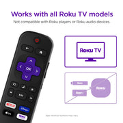Roku TV Remote Control (Official Manufacturer Product) | Simple Setup & Pre-Set App Shortcuts - Replacement Remote Compatible with RokuTV Models ONLY (Not Roku Players)