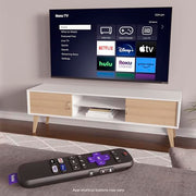 Roku TV Remote Control (Official Manufacturer Product) | Simple Setup & Pre-Set App Shortcuts - Replacement Remote Compatible with RokuTV Models ONLY (Not Roku Players)