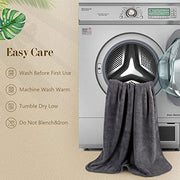 Orighty Bath Towels, Soft Feel Bath Towel, 2 Pack (27'' x 54'') | Highly Absorbent, Quick Drying Microfiber Towels for Body, Sport, Yoga, SPA, Fitness, Bathroom - Grey