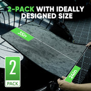 KKV 2-Pack Microfiber Towels for Cars (36"x 24"), Single-Sided Twisted Loop Car Towels, Super Absorbent, Scratch-Free and Streak-Free Car Drying Towels for SUVs and Trucks