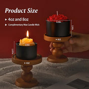 MGLIFEUL 4oz Candle Tins Jars Cans with Lids and Wax Wick for Making Candle | Black Empty Candle Containers for Small Business & Beginners Commercial candle-making DIY Candle Supplies (Black,4oz,12pcs)