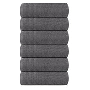 Tens Towels 6 Piece Hand Towels Set 16 x 28 Inches, Dark Grey | 100% Cotton, Lighter Weight, Quick to Dry, 16 x 28 Inches, Super Soft & Absorbent, Perfect for Bathroom & Kitchen