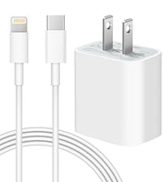 iPhone 14 13 12 Charger Fast Charging 20W USB C Wall Charger with 6FT Cable | PD Fast Charging for iPhone 14/13/12/11/Pro/Pro Max/Mini/Xs Max/XR/X, iPad