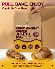 Katbite 200Pcs 12x16 In Unbleached Parchment Paper for Baking, Precut Parchment Paper Sheets, Heavy Duty Flat Baking Paper, Half Sheet Baking Sheets for Baking Cookies, Cooking, Air Fryer, Oven
