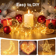 litogo 4 Pack Fairy Lights Battery Operated with Timer, 10FT String Lights | 30 LED Mini Fairy Light, Waterproof Soft Wire Lights for Indoor Home Bedroom Wedding Christmas Decorations, Warm White