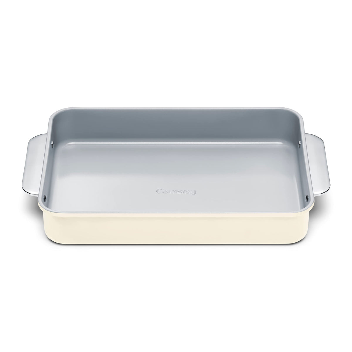 Caraway Non-Stick Ceramic-Coated 9"x13" Rectangle Pan | Naturally Slick Ceramic Coating, Non-Toxic, PTFE and PFOA Free, Perfect for Brownies, Lasagnas, and More, Cream