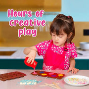 GirlZone Little Choco Delights Maker Kit, Chocolate Making Kit for Kids, Over 100 Pieces with Candy Bar Molds, Lolly Sticks & Wrappers, Toys for Playdates, Creative Activities & Gifting from Aged 8+