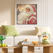 Pearl Diamond Art Kit for Adults, 3D DIY Diamond Art Kits for Santa Claus | Christmas DIY Special Shape Plastic Pearl Painting Kit With Gem Art Crafts For Beginners,Home Wall Decor 13.8 x 13.8 Inch