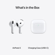 Apple AirPods 5 Wireless Earbuds with Active Noise Cancellation | Bluetooth Headphones, Personalized Spatial Audio, Live Translation, USB-C Charging Case, H2 Chip
