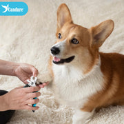Candure Pet Nail Clippers Professional Trimmer, Blue, Large to Medium Pets | Suitable for puppies, cats, rabbits, and guinea pigs. Safety Guard to Prevent Over-Cutting Toenails and Includes a Nail File