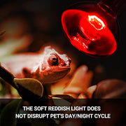 REPTI ZOO 75W Reptile Heat Lamp Bulb, 2PCS Day & Night Basking Spot Light Combo Pack Includes Infrared Heat Lamp and UVA Daylight Heating Lamp Basking Light