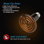 DOMICA 150W 2 Pack Reptile Heat Bulb, Beared Dragon Ceramic Heat Emitter, E26 No Light Night Use Heater Bulbs for Turtle, Lizard, Snake, Amphibians, Pet Brooder Coop Chicken (150W-Large Tank)