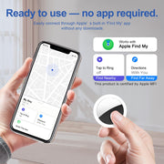 Air Tracker Tag 2 Pack [Apple MFi Certified] with Find My(iOS Only) | Key Finder with No App Needed, IP65 Waterproof, 365-Day Standby, Wallets Keys Bags Luggage Locator Tracker Tag