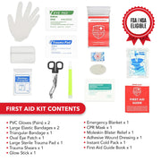 Swiss Safe 2-in-1 348 Pcs Large First Aid Kit for Camping, Travel & Car