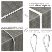 Jadaol Cat6/Cat6A Ethernet Cable 50FT Flat with Clips 10Gbps Network, White | 1FT 3FT 5FT 10FT 15FT 20FT 25FT 30FT 35FT 50FT 60FT 75FT 100FT 150FT 200FT LAN Patch Cable for Router, Modem, Switch, Gaming