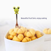 HENWAFX Stainless Steel Fruit Fork for Home (Cartoon+ fairy princess) | Cute Set of 6 Fruit Forks with Holder