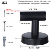 Homagic Towel Hooks Bathroom Coat Robe Wall Hook Heavy Duty Door Hanger Towel Robe Clothes Cabinet Closet Sponges Rack for Bathroom Bedroom Kitchen Hotel Pool 4 Packs Black(Drilling Installation)