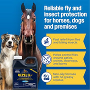 Farnam Repel-X pe Concentrated Fly Spray for Horses & Dogs, 16 Ounces | Concentrated fly spray for horses, flea & tick spray for dogs. Just add water. Makes 4 Quarts of Ready to Use Horse Fly Spray