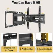 Mounting Dream Full Motion TV Wall Mount for 32-70 Inch TVs up to 110lbs | Mount Bracket with Swivel and Tilt, TV Bracket with Articulating Dual Arms, Fits 16” Studs, Max VESA 400X400 mm, MD2380