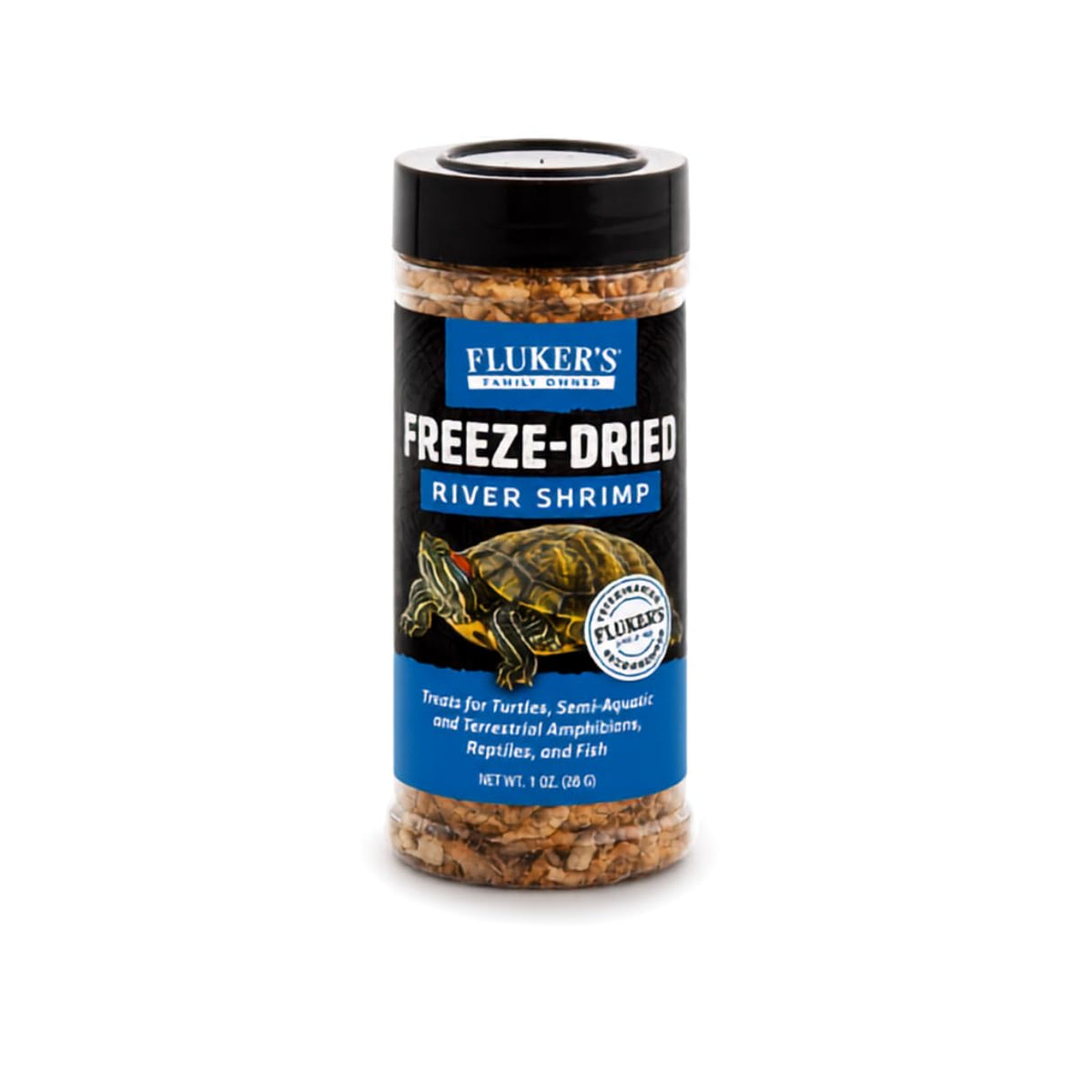 Fluker's Freeze Dried River Shrimp, Nutrient-Packed, Ideal for Lizards, Reptiles, Birds, Fish, Hedgehogs, 1 Oz
