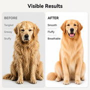 aumuca Undercoat Rake for Dogs, Deshedding & Dematting Comb for Cats, Horse | Dog grooming rake & dog shedding brush in one | Lifts undercoat in a single pass | Gentle on matted hair & sensitive skin