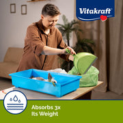 Vitakraft Fresh World Small Animal Bedding - Ultra Strength - Pet Bedding for Litter Boxes and Cages (16 L),Gray, 975 cu in