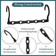 AMKUFO 6 Pack-Closet-Organizers-and-Storage, Space-Saving-Hangers Black