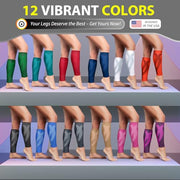 BLITZU Calf Compression Sleeves, Footless Compression Socks for Men & Women | Leg Support Brace, Shin Splint Pain Relief, Reduce Varicose Vein Swelling, Muscle Recovery, Running, Nursing, Fitness, Travel