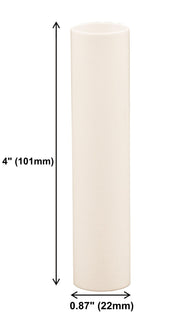 Creative Hobbies 4 Inch Tall Cream Plastic Candle Covers Sleeves Chandelier Socket Covers - Slip Over E12 Candelabra Base Sockets | Set of 6