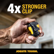 DEWALT Mini Wearable Bluetooth Speaker, Clip-On Jobsite Pro (Yellow) | Water-Resistant Portable Wireless Speaker (Non-Magnetic), Built-in Mic for Hands-Free Music/Calls, Bluetooth Speaker