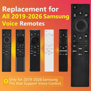 Replacement for Samsung TV Remote, for All 2019-2026 Samsung Remote Control for Smart TV with Voice Control. 2-Year Full Warranty.