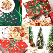 SANNIX 110Pcs 55 Pairs Christmas Charms Gold Enamel Jewelry Pendants for Holiday Xmas Earring Bracelet Necklace Craft Making