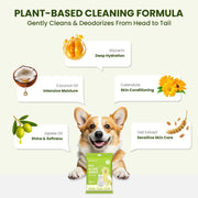 PawSono 36 Count Pet Wipes for Dogs & Cats, Glove Design, Coconut Scent | Natural Hypoallergenic Formula, Quick Daily Grooming for Paws, Butt & Body, No-Rinse Cleaning Between Baths & Travel