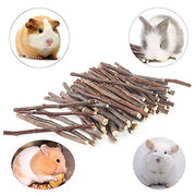 Bojafa 250g Apple Sticks Small Animals Molar Wood Treats Toys for Rabbits Chinchillas Guinea Pig Hamster Gerbil Parrot Bunny and Small Animals Chew Stick Toys Treats