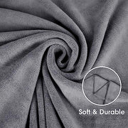 JML Microfiber Bath Towel with Hanging Loop, 2 Pack, 30" x 60", Grey | Oversized, Soft & 7X Absorbent, Fast Drying, No Fading, Lint Free Microfiber Towel for Sport, Travel, Fitness, Yoga