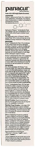 (3 Pack) PANACUR Dewormer Horse Paste 10%, 100mg Each