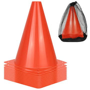 PXZBLG 12/24/50pcs Soccer Cones, 7" Plastic Traffic Cones | for Sports Training, Football, Soccer, Basketball, Coaching, Practice