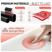 Sekey Stadium Seats with Back Support - 18.4" Wide | 3.2" Thick Cushion, Backrest, Larger Seating Area, 380 lbs, Locking Bleacher Clips, for Outdoor Events