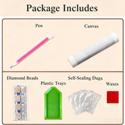 CHWGLFGG 5D Forest Pearl Diamond Art Kits for Adults Beginners 12x12inch | DIY 3D Christmas Tree Special Shape Plastic Pearl Painting Kit for Adult Gem Art Crafts Home Wall Decor
