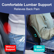 BYMECOST Lumbar Support Pillow for Car, Memory Foam Car Back Cushion | Car Seat Back Pillow for Driving, Adjustable Strap, Ergonomic Lower Back Support Pillow, Office Chairs and Wheelchairs